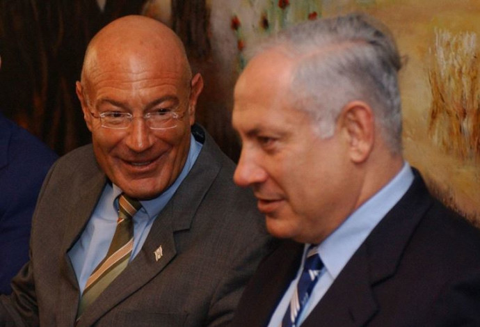 ארנון מילצ'ן ובנימין נתניהו (צילום:  פלאש 90)