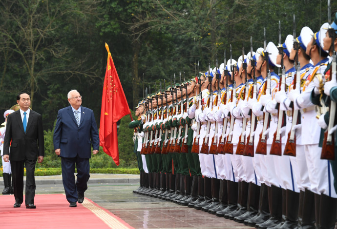 קבלת פנים לנשיא ריבלין, ויטנאם (צילום:  קובי גדעון, לע"מ)