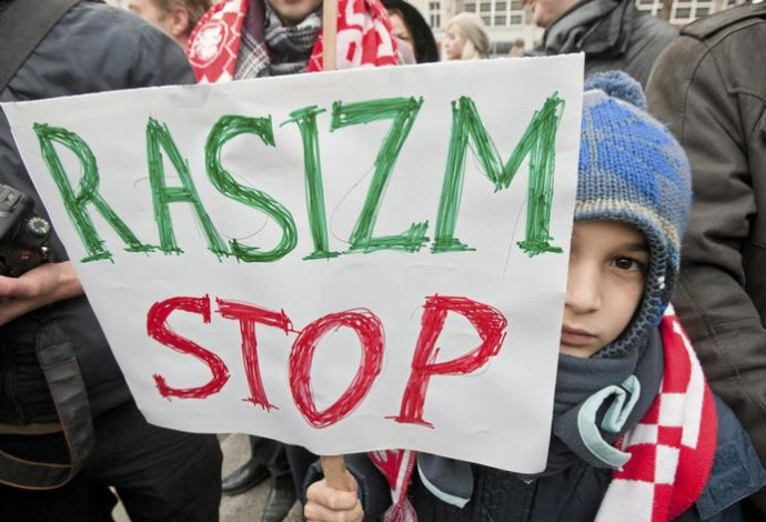 הפגנה נגד גזענות, פולין (צילום:  רויטרס)