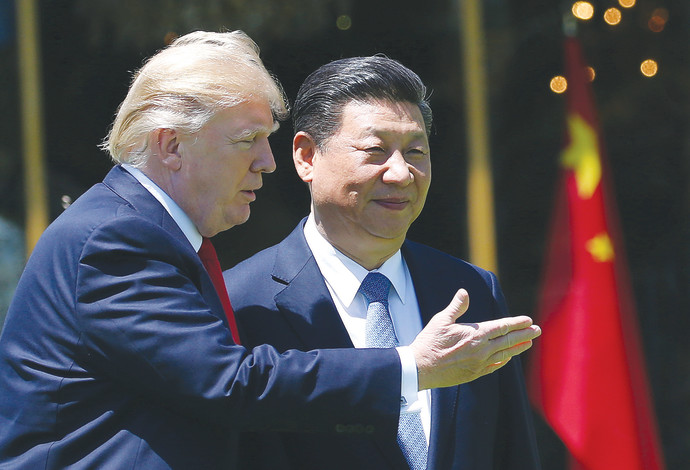 דונלד טראמפ ונשיא סין שי ג'ינפינג  (צילום:  רויטרס)