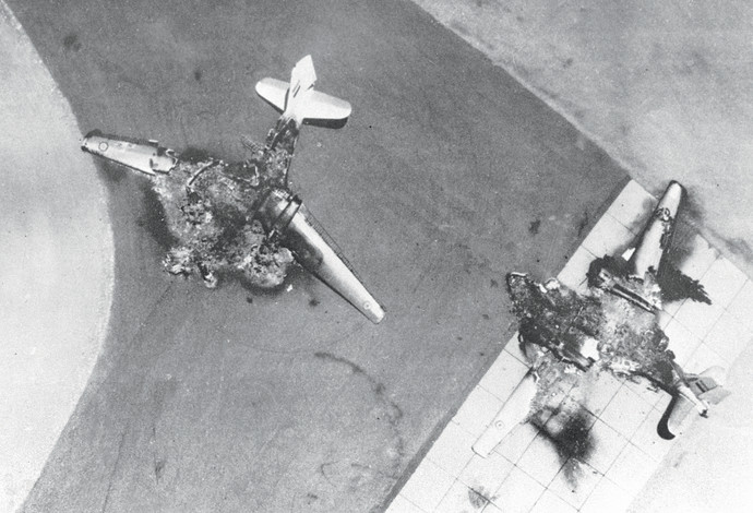 מטוסים מצרים שהופצצו במלחמת ששת הימים (צילום:  Getty images)