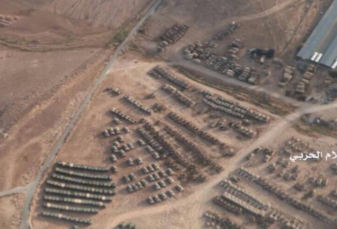 ריכוז כוחות בגבול של סוריה עם ירדן (צילום:  צילום מסך)