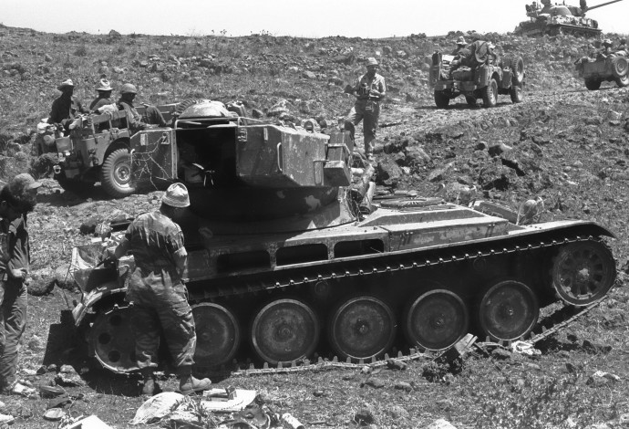 טנק ברמת הגולן (צילום:  הראל יהודה, לע"מ)