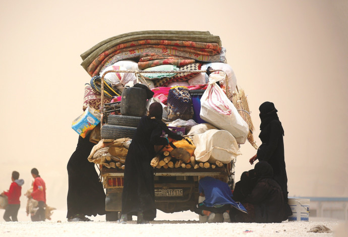 פליטים סורים (צילום:  AFP)