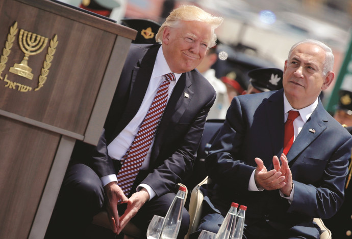 דונלד טראמפ עם בנימין נתניהו בביקורו בישראל (צילום:  רויטרס)