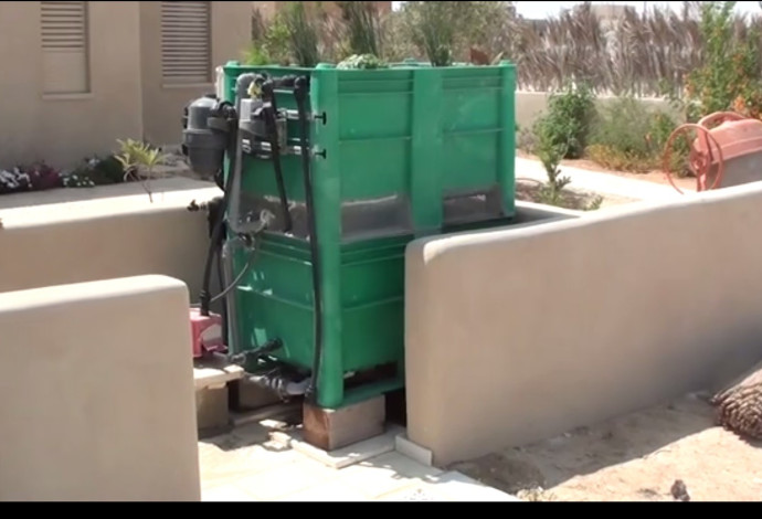 מתקן למחזור מים אפורים (צילום:  הקואליציה למחזור מים בישראל)