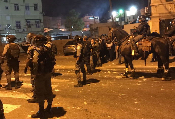 המהומות ביפו (צילום:  דוברות המשטרה)