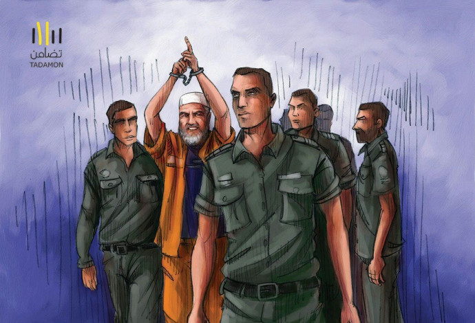 מעצר ראאד סלאח בתקשורת הערבית (צילום:  מתוך "TADAMON")