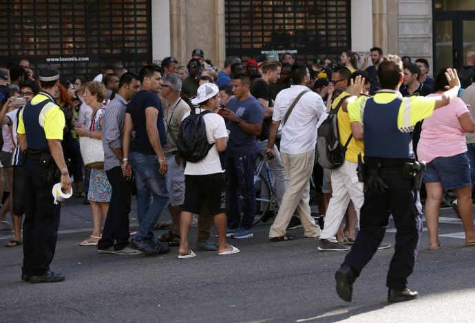זירת הפיגוע בברצלונה