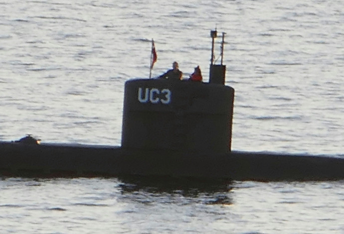 הצוללת בה נראתה בפעם האחרונה העיתונאית קים וול (צילום:  AFP)