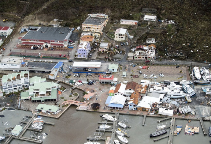 יגרום נזק באירופה? ההרס שהותיר הוריקן שפגע בארה"ב. צילום: AFP