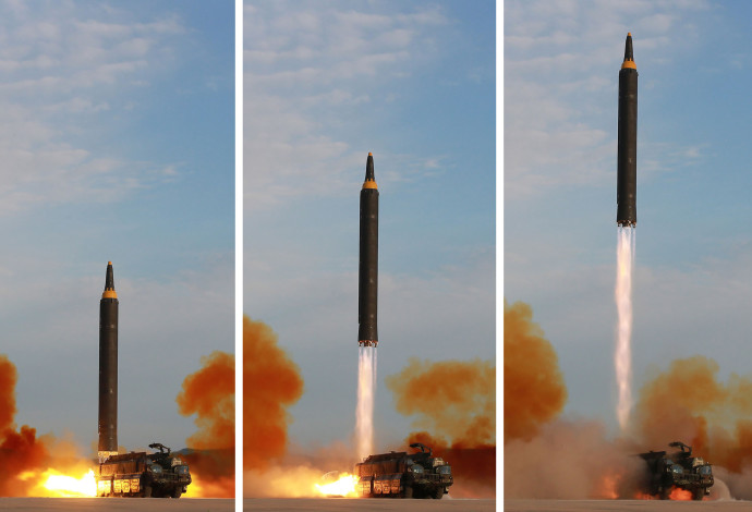 שיגור הטיל של קוריאה הצפונית (צילום:  AFP)
