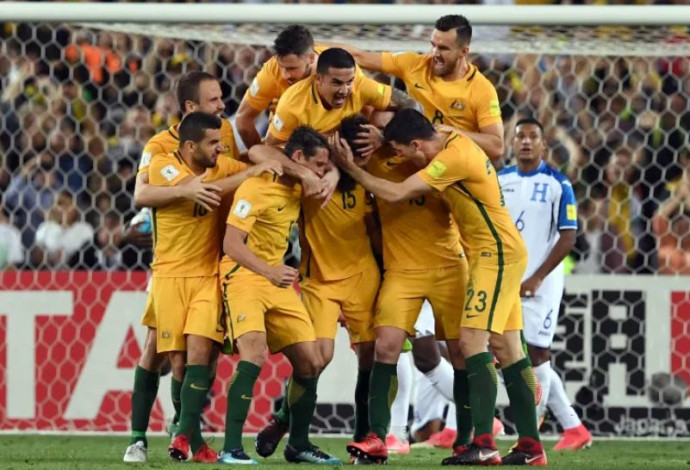 נבחרת אוסטרליה בכדורגל (צילום:  AFP)