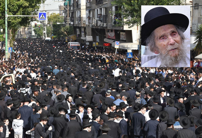 הלוויתו של הרב שטיינמן (צילום:  דוברות המשטרה,פלאש 90)