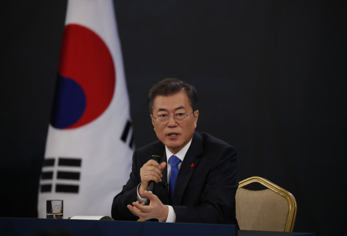 נשיא קוריאה הדרומית, מון ג'יאה-אין (צילום:  AFP)