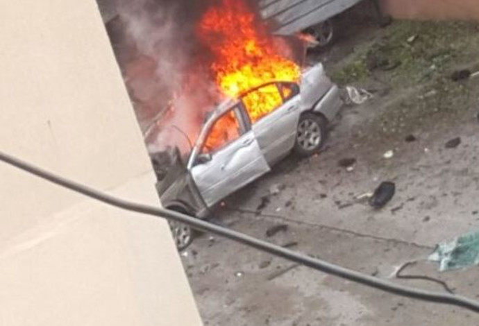 זירת הפיצוץ בלבנון  (צילום:  רשתות ערביות)