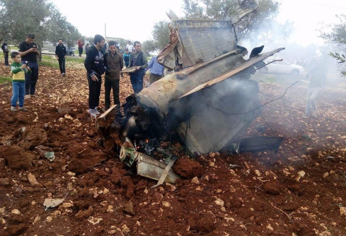 טיל הנ.מ. הסורי שנורה לעבר המטוס הישראלי (צילום:  הרשתות הערביות)