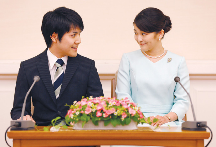 הנסיכה היפנית מאקו וארוסה לשעבר קיי קומורו  (צילום:  רויטרס)