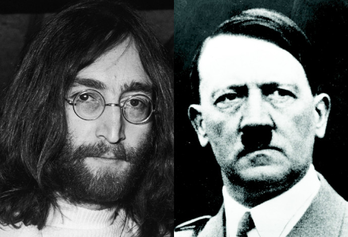 אדולף היטלר, ג'ון לנון (צילום:  Getty images)