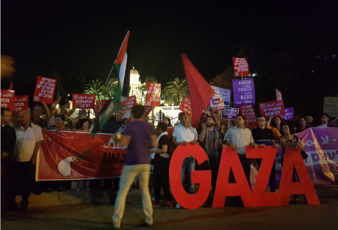 ההפגנות בחיפה (צילום:  דוברות הרשימה המשותפת)