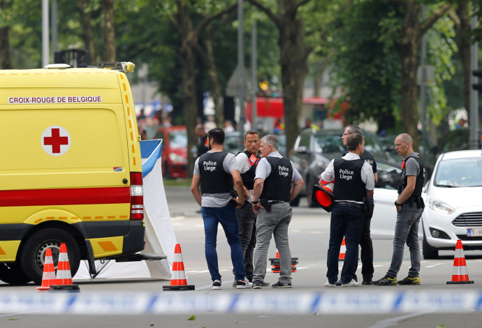 זירת אירוע הירי בבלגיה (צילום:  רויטרס)