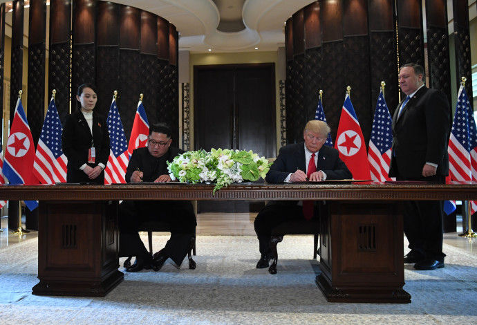 דונלד טראמפ, קים ג'ונג און (צילום:  AFP)