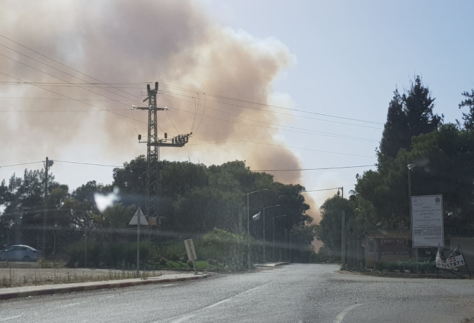 שריפה סמוך לקיבוץ כיסופים (צילום:  דני בן דוד, יערן קק״ל)