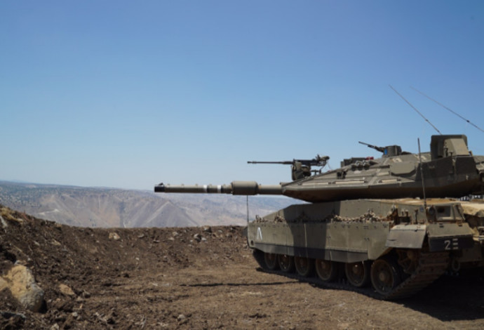 טנק של צה"ל בגבול רמת הגולן (צילום:  דובר צה"ל)