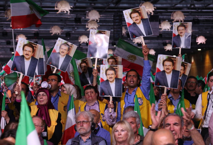 עצרת נגד המשטר האיראני (צילום:  AFP)