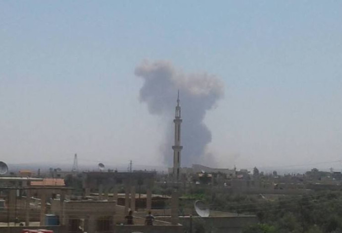 פיצוץ בסוריה (צילום:  רשתות ערביות)