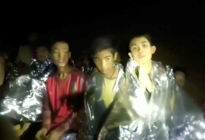 הנערים במערה בתאילנד (צילום:  רויטרס)
