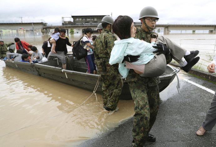 שיטפונות ביפן (צילום:  רויטרס)