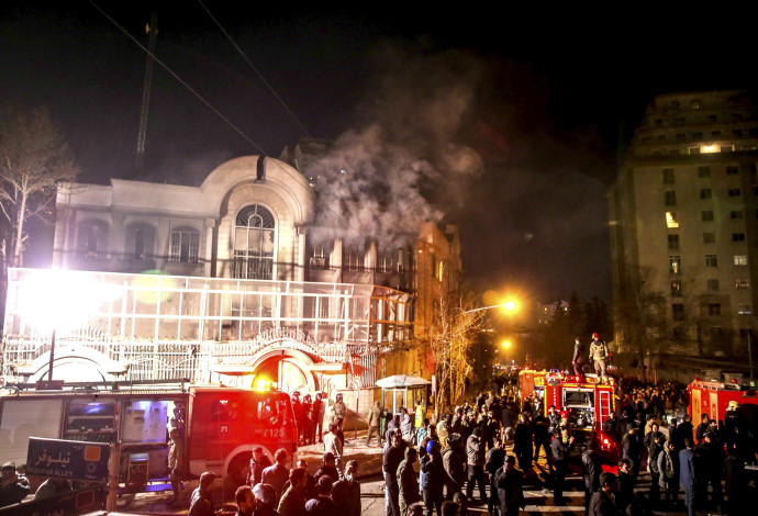 מהומות בשגרירות סעודיה באיראן (צילום:  רויטרס)