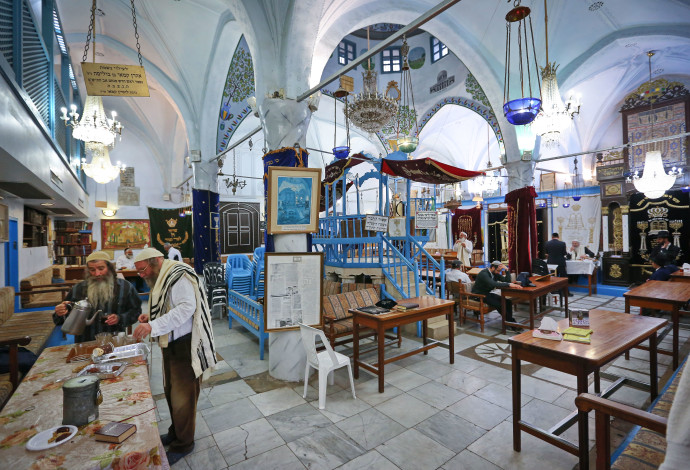 בית הכנסת "אבוהב" בצפת (צילום:  יעקב לדרמן, פלאש 90)