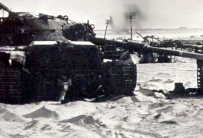 הטנק בו נלחם ונפגע ירון פיק במלחמת יום הכיפורים (צילום:  מרכז תיעוד נט"ל)
