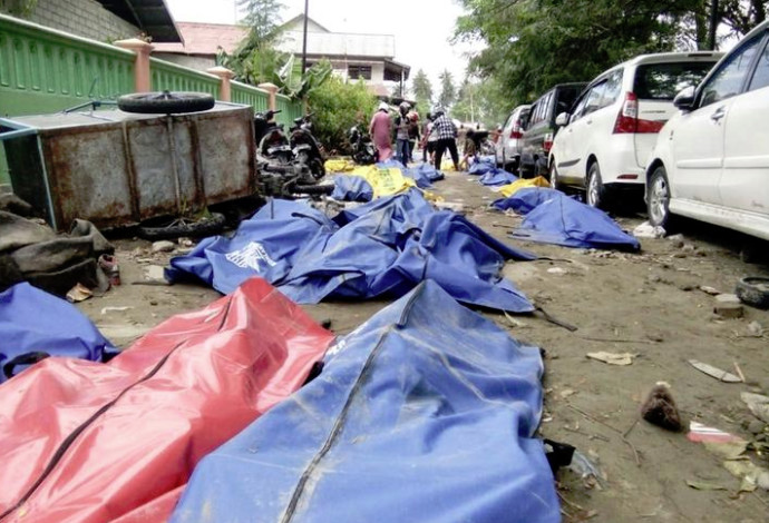 גופות הנספים בצונאמי באינדונזיה (צילום:  רויטרס)