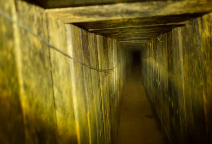 המנהרה שחדרה לשטח ישראל ונוטרלה (צילום:  דובר צה"ל)