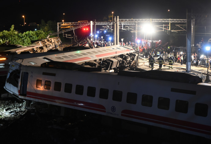 תאונת רכבת מחרידה בטאיוואן (צילום:  רויטרס)