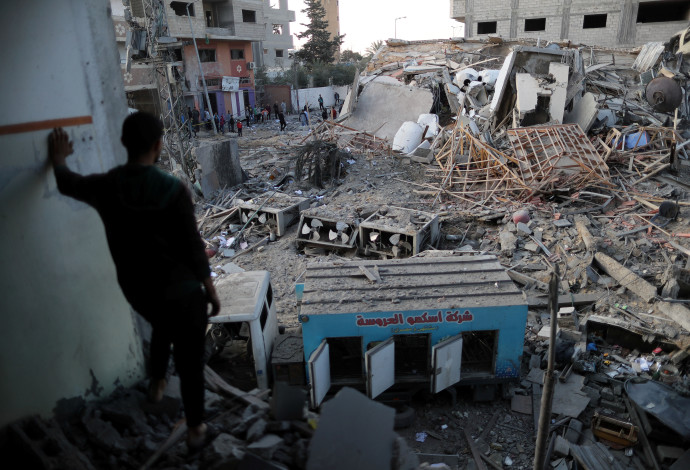 בניינים שהותקפו ע"י צה"ל ברצועת עזה (צילום:  רויטרס)