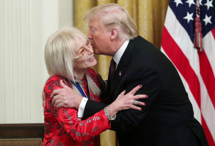 מרים אדלסון, דונאלד טראמפ (צילום:  רויטרס)