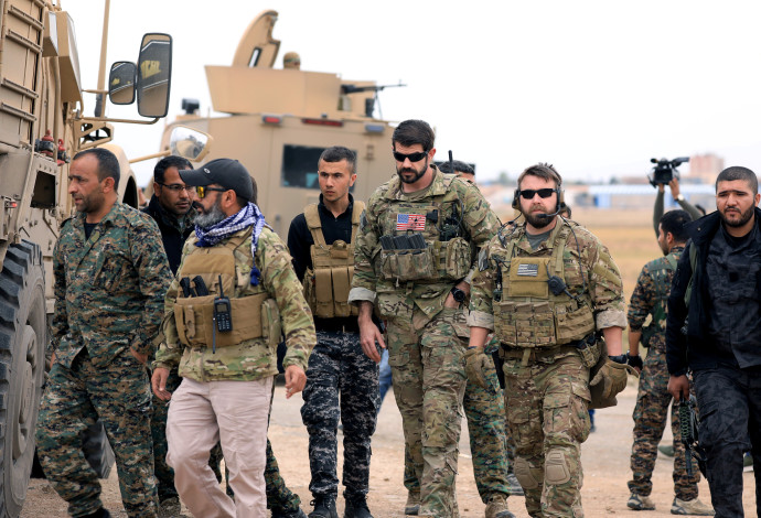חיילי צבא ארצות הברית בסוריה (צילום:  רויטרס)