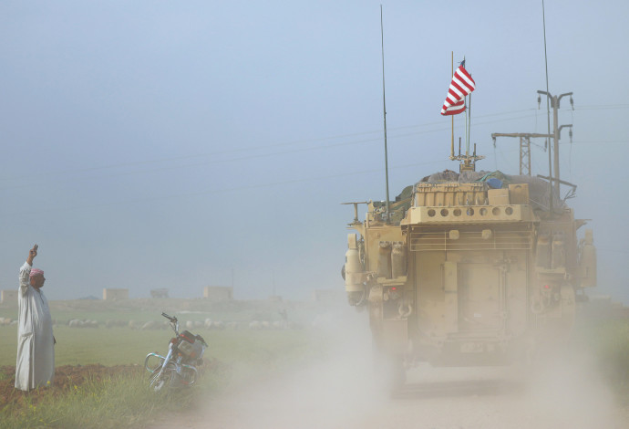 כוחו של צבא ארה"ב בקרבת גבול סוריה-טורקיה (צילום:  רויטרס)