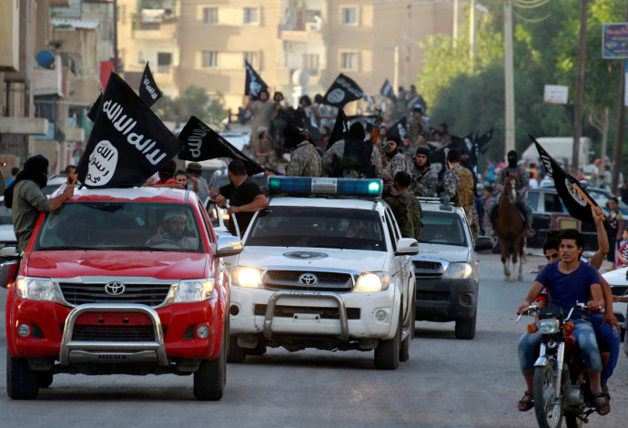 פעילי דאעש בסוריה (צילום:  רויטרס)