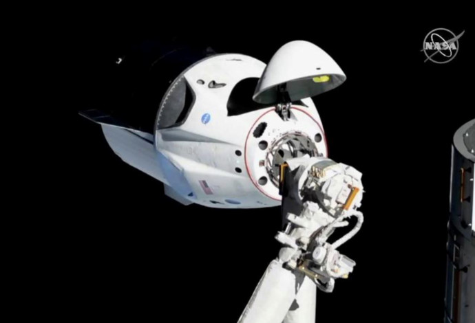 קפסולת החלל dragon crew מבית SpaceX (צילום:  רויטרס)