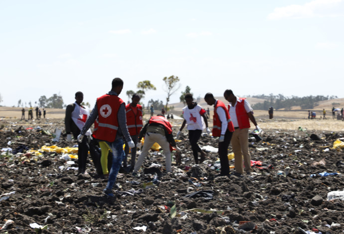 התרסקות המטוס באתיופיה (צילום:  AFP)