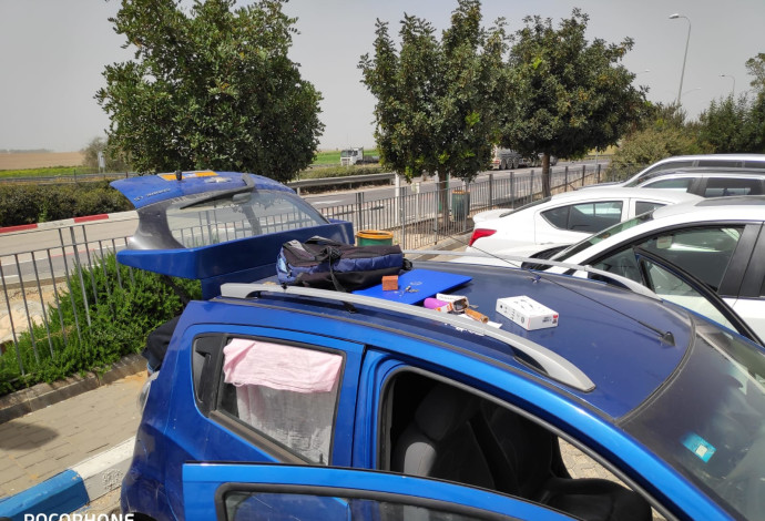 הרכב של בני הזוג המואשמים בפריצות לבתים (צילום:  דוברות המשטרה)