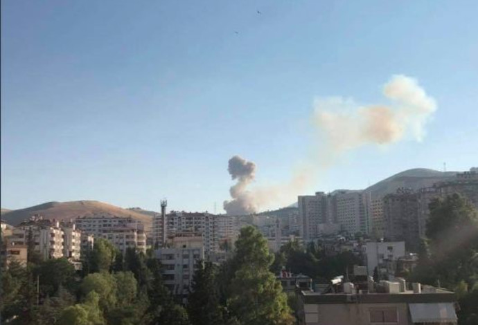 פיצוצים בדמשק (צילום:  רשתות ערביות)