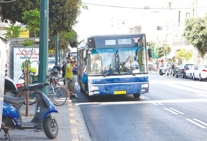 אוטובוס של דן בתל אביב, ארכיון (למצולמים אין קשר לנאמר בכתבה) (צילום:  אלוני מור)