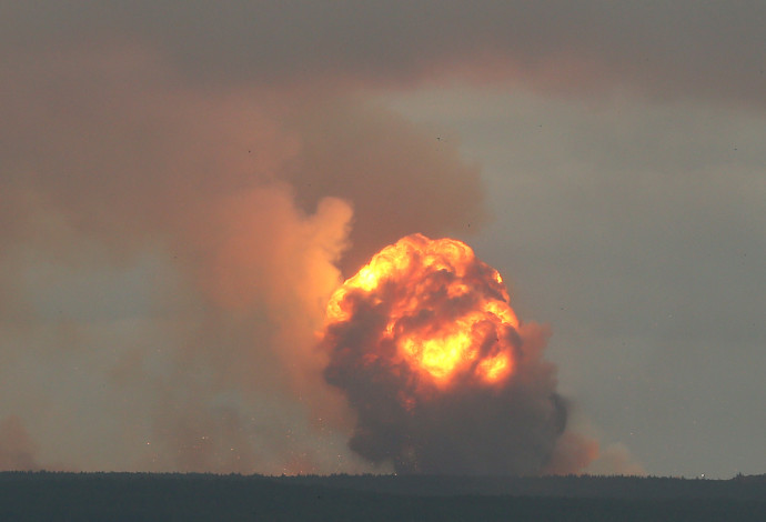 הפיצוץ בצפון רוסיה (צילום:  רויטרס)