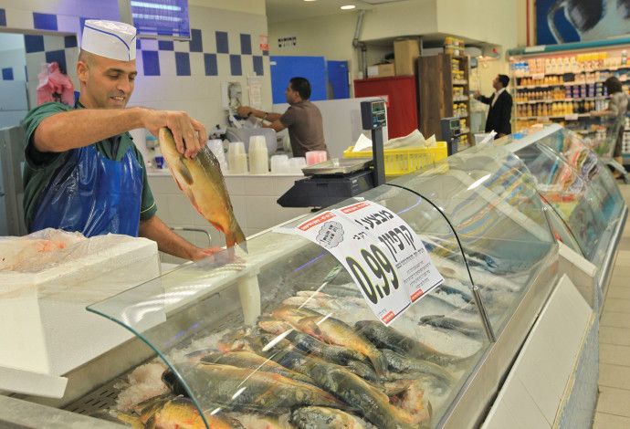 קניות דגים בסופר, ארכיון (למצולמים אין קשר לנאמר בכתבה) (צילום:  נתי שוחט, פלאש 90)